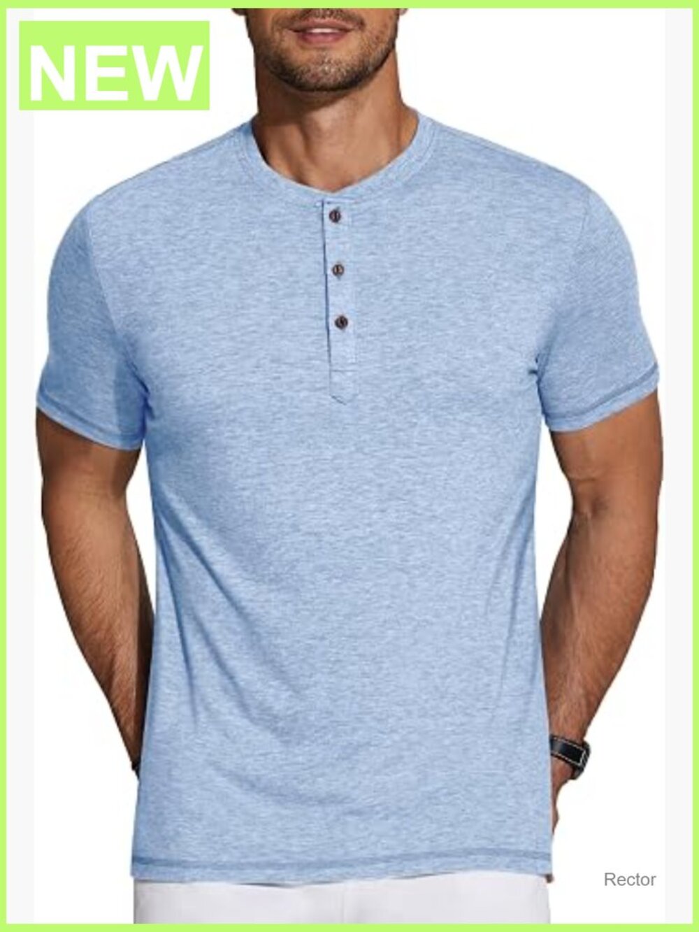 Men's Short Sleeve Henley Shirts - Casual Button Tee for Summer